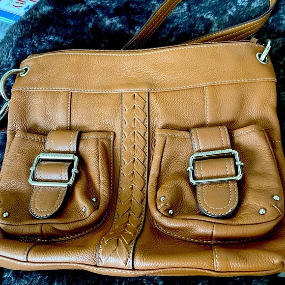 Leather Tignanello Crossbody Bag in Cognac - Picture 7 of 9